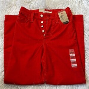 Levi's Men's Bright Red Corduroy Pants